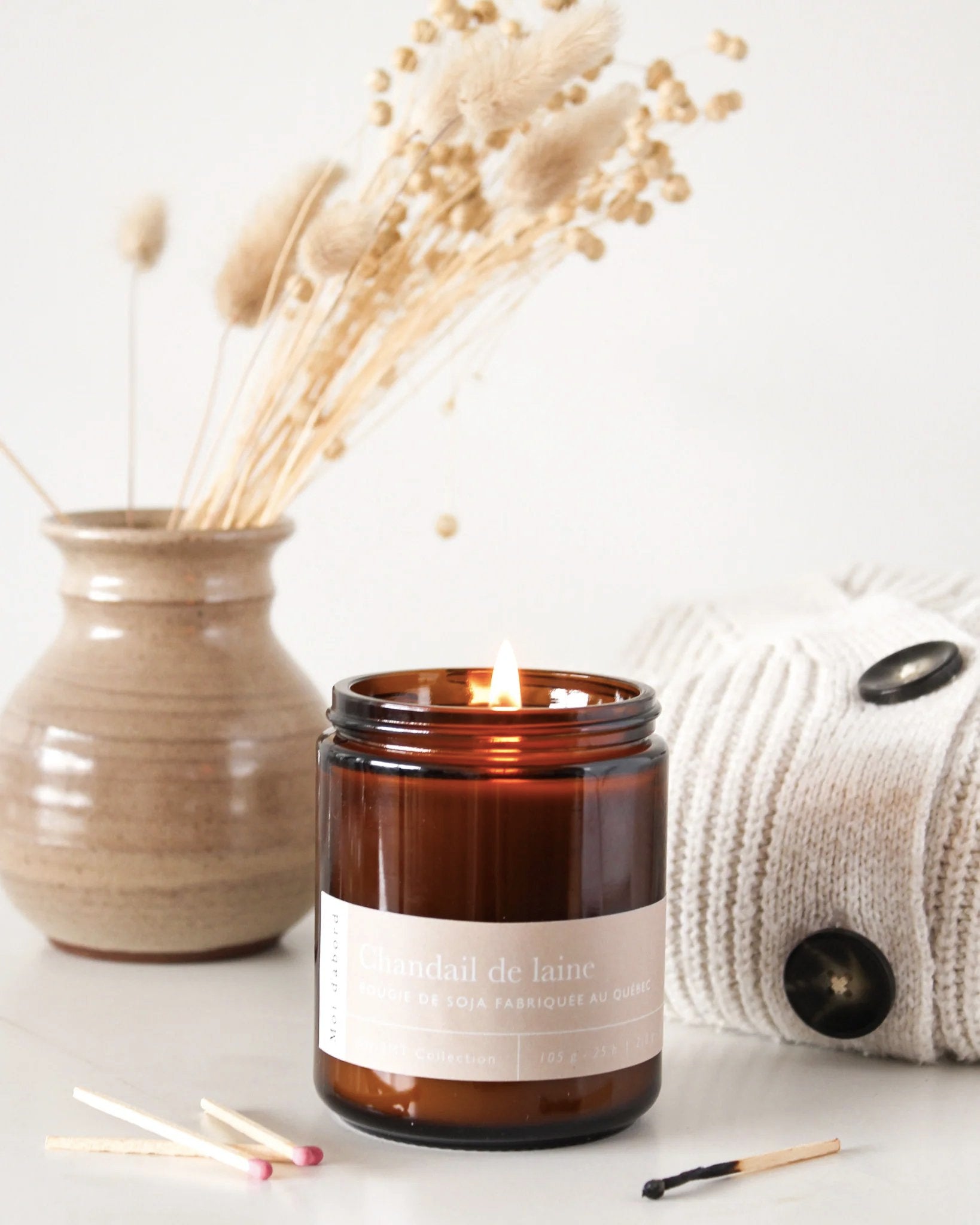 Bougie de soja - Chandail de Laine - Moi D'abord